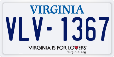 VA license plate VLV1367