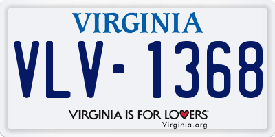 VA license plate VLV1368
