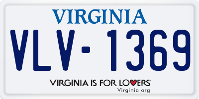 VA license plate VLV1369