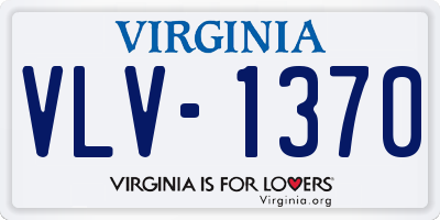 VA license plate VLV1370