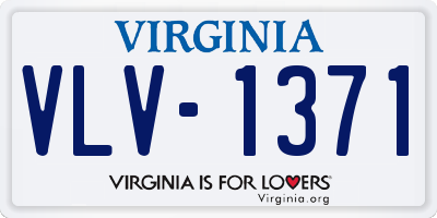 VA license plate VLV1371