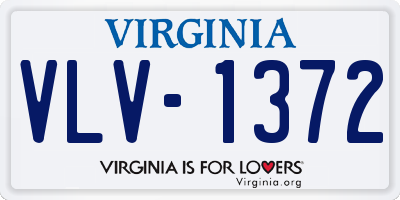 VA license plate VLV1372