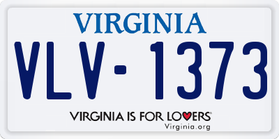 VA license plate VLV1373