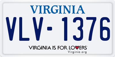 VA license plate VLV1376