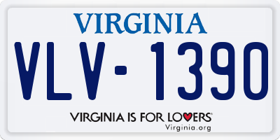 VA license plate VLV1390