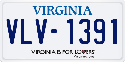 VA license plate VLV1391