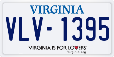 VA license plate VLV1395