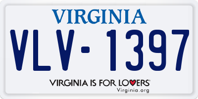 VA license plate VLV1397
