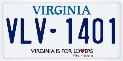 VA license plate VLV1401
