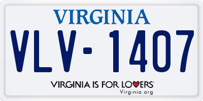 VA license plate VLV1407