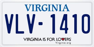 VA license plate VLV1410