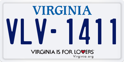 VA license plate VLV1411