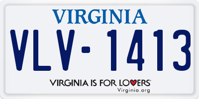 VA license plate VLV1413