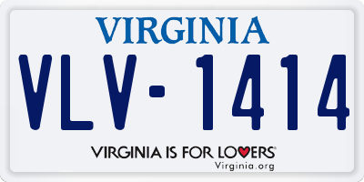VA license plate VLV1414