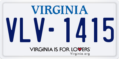VA license plate VLV1415