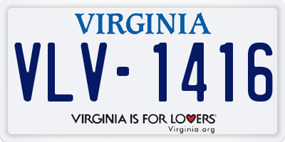 VA license plate VLV1416