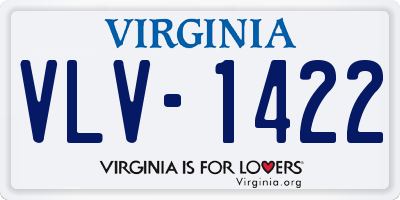 VA license plate VLV1422