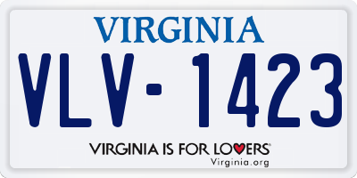 VA license plate VLV1423