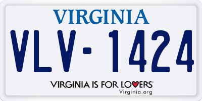 VA license plate VLV1424