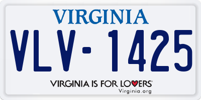 VA license plate VLV1425