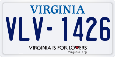 VA license plate VLV1426