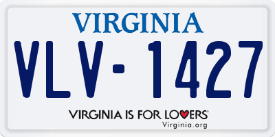 VA license plate VLV1427