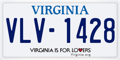 VA license plate VLV1428