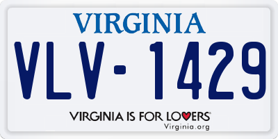 VA license plate VLV1429