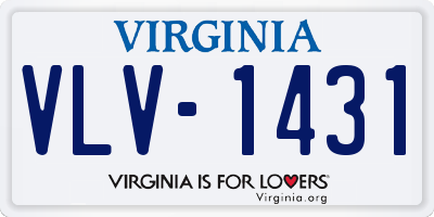 VA license plate VLV1431