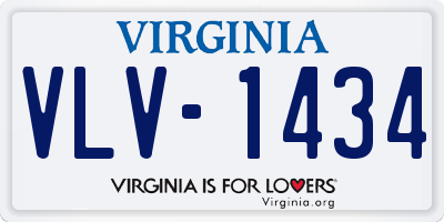 VA license plate VLV1434