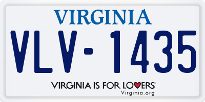 VA license plate VLV1435