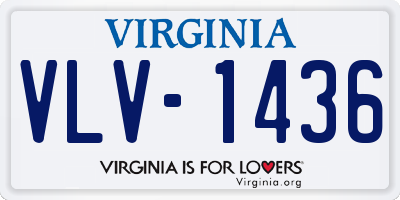 VA license plate VLV1436