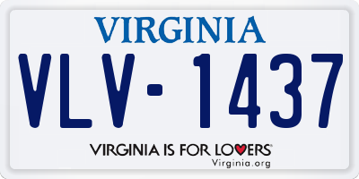 VA license plate VLV1437