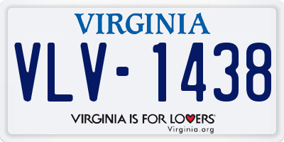 VA license plate VLV1438