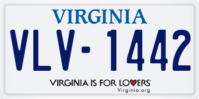 VA license plate VLV1442