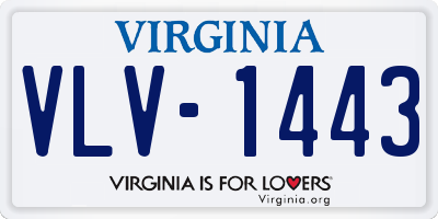VA license plate VLV1443