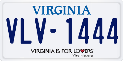 VA license plate VLV1444