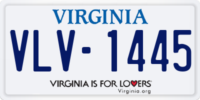 VA license plate VLV1445