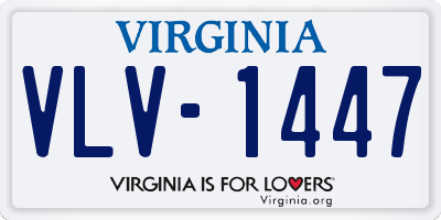 VA license plate VLV1447