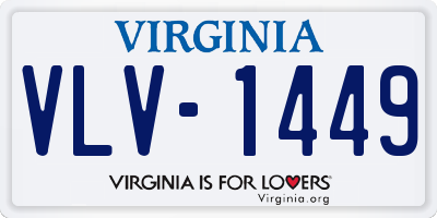 VA license plate VLV1449