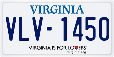 VA license plate VLV1450