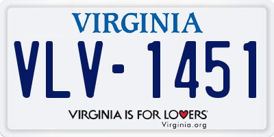 VA license plate VLV1451