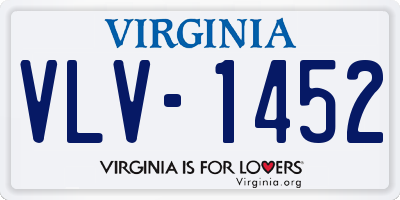 VA license plate VLV1452