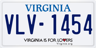 VA license plate VLV1454