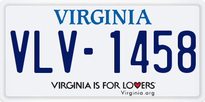 VA license plate VLV1458