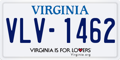 VA license plate VLV1462