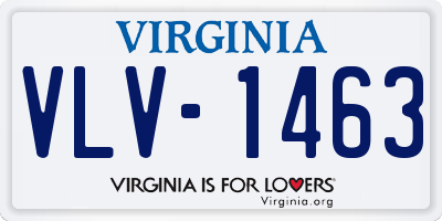VA license plate VLV1463