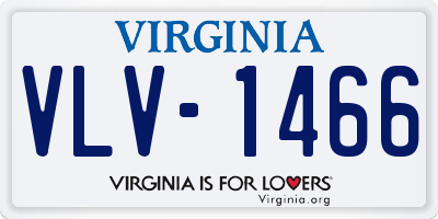 VA license plate VLV1466