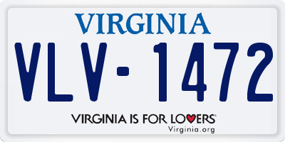 VA license plate VLV1472