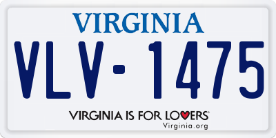 VA license plate VLV1475